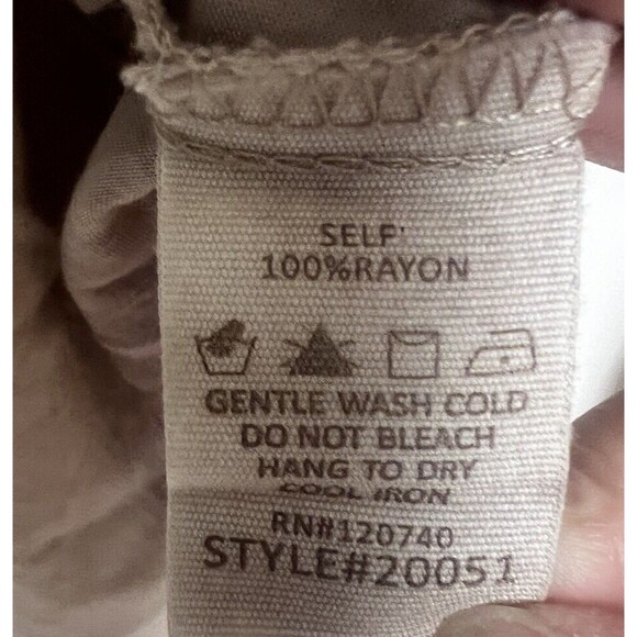 Mystree Blush Pink Tie Dye Rayon Button Down Blouse Size Medium Casual Career - Picture 7 of 7